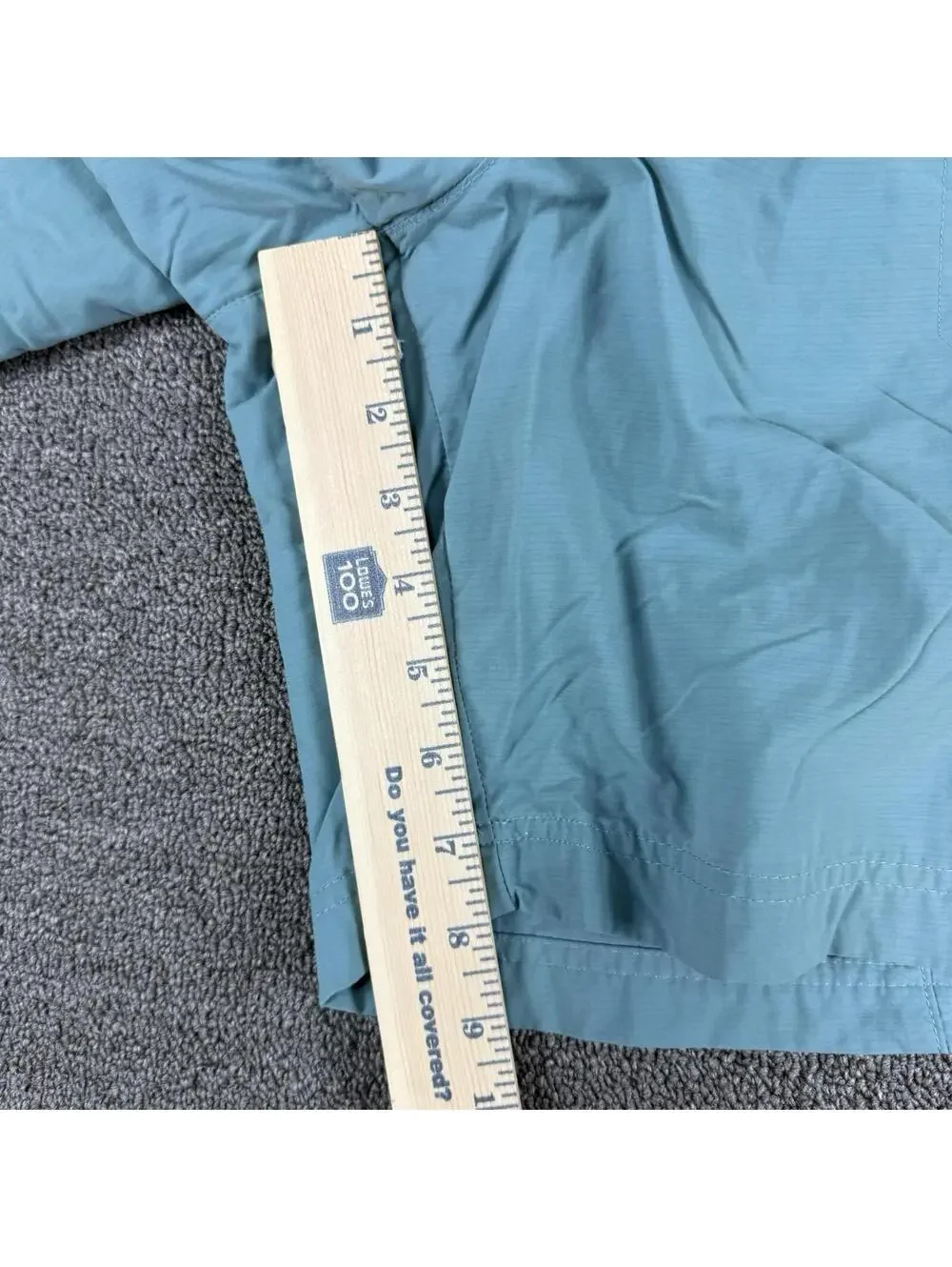 Vintage L.L. Bean Board Shorts Mens XL Teal Solid A0JAJ7 Mesh Lined - Picture 7 of 8